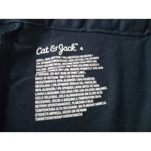 Size 4 Cat & Jack Girl's Pleated Twill Skort Navy Blue - Picture 5 of 6